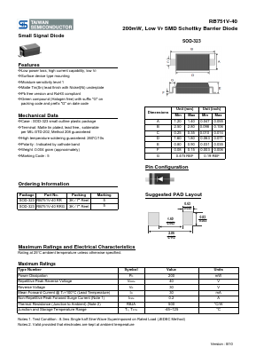 RB751V-40RRG Datasheet PDF TSC Corporation
