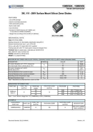 1SMB5945HR5G Datasheet PDF TSC Corporation