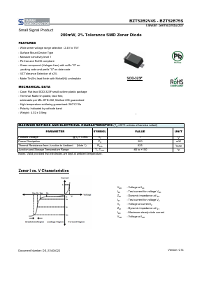 BZT52B2V4S Datasheet PDF TSC Corporation