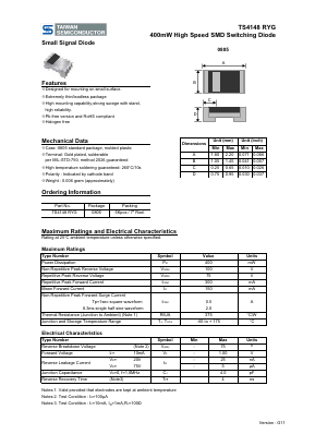 TS4148RYG Datasheet PDF TSC Corporation