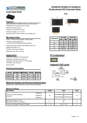 TESDE24VRZG Datasheet PDF TSC Corporation