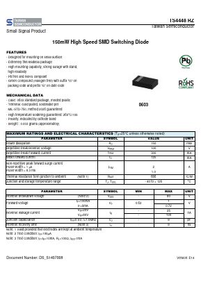 TS4448RZ Datasheet PDF TSC Corporation