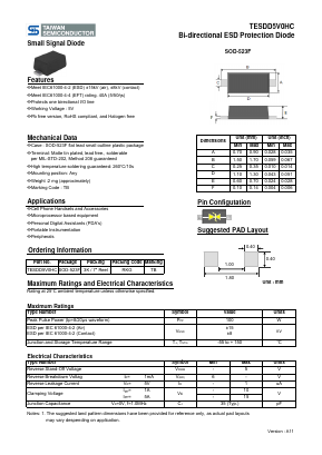 TESDD5V0HC Datasheet PDF TSC Corporation