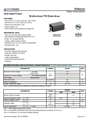 TESDC24V-E0RRG Datasheet PDF TSC Corporation