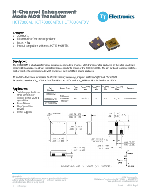 HCT7000M Datasheet PDF TT Electronics.