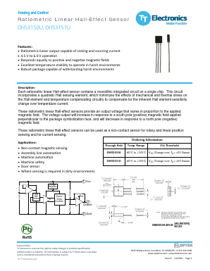 OHS3150U Datasheet PDF TT Electronics.
