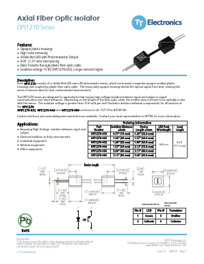 OPI1270-026 Datasheet PDF TT Electronics.