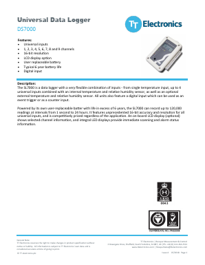 DS7000 Datasheet PDF TT Electronics.