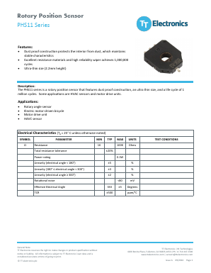PHS11-1DBR2K90 Datasheet PDF TT Electronics.