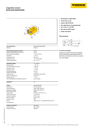 BC20-Q20-AN4X2 Datasheet PDF Turck, Inc.