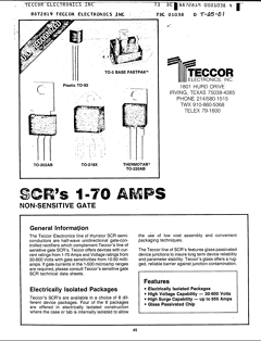 S0303L Datasheet PDF Teccor Electronics