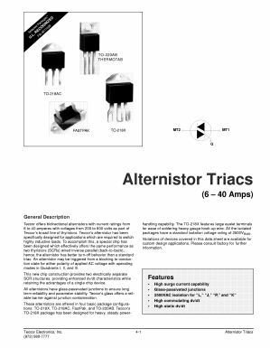 Q2040P Datasheet PDF Teccor Electronics