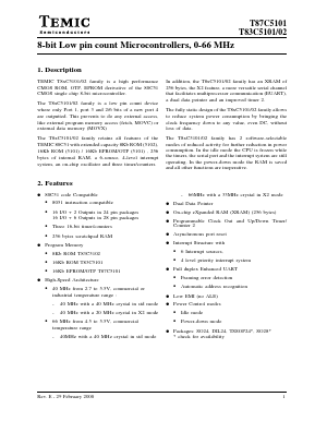 T83C5101 Datasheet PDF Temic Semiconductors