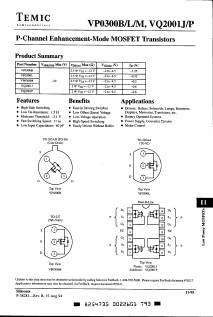 VP0300L Datasheet PDF Temic Semiconductors