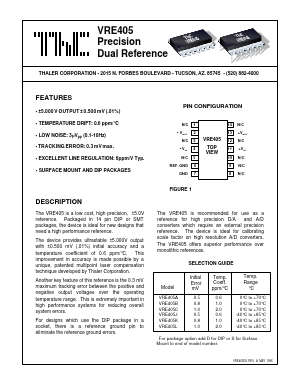VRE405J Datasheet PDF Thaler Corporation