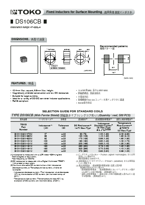B1011CSW-121M Datasheet PDF Toko America Inc 