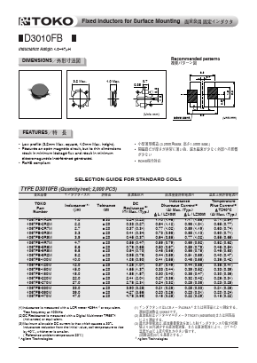 D3010FB Datasheet PDF Toko America Inc 