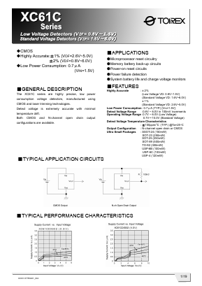 XC61CC1701ML Datasheet PDF TOREX SEMICONDUCTOR