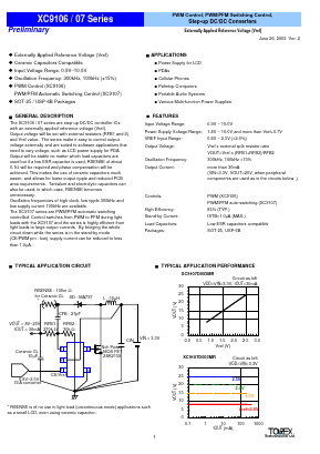 XC9107D1ML Datasheet PDF TOREX SEMICONDUCTOR