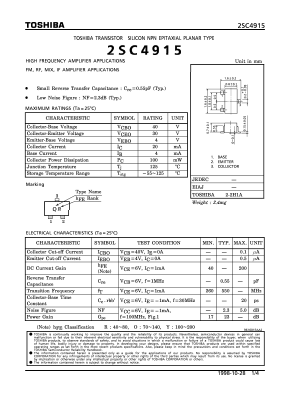 C4915 Datasheet PDF Toshiba