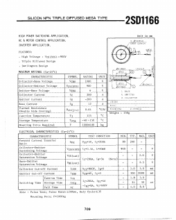 2SD1166 Datasheet PDF Toshiba