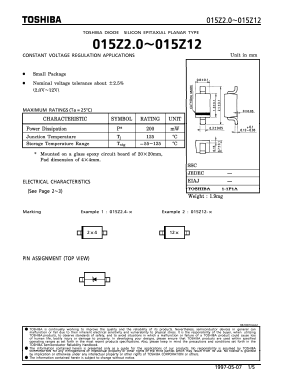 015Z5.6 Datasheet PDF Toshiba