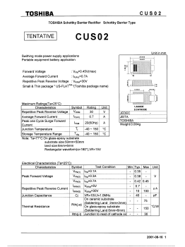 CUS02 Datasheet PDF Toshiba