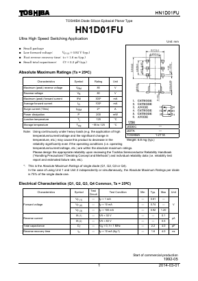 HN1D01FU(T5L,F,T) Datasheet PDF Toshiba
