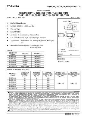 TLYE1100 Datasheet PDF Toshiba