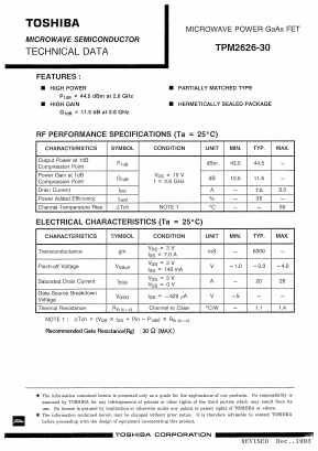 TPM2626-30 Datasheet PDF Toshiba