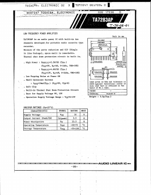 TA7283AP Datasheet PDF Toshiba
