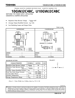 10GWJ2C48 Datasheet PDF Toshiba