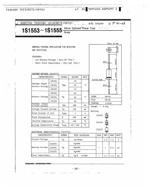 1S1553 Datasheet PDF Toshiba