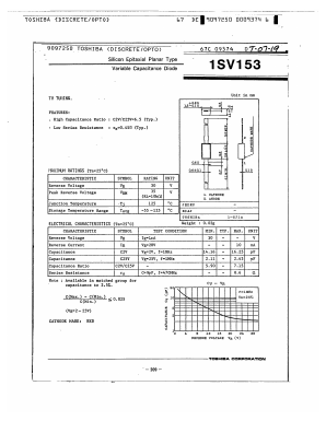 1SV153 Datasheet PDF Toshiba