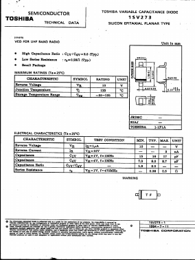 1SV273 Datasheet PDF Toshiba