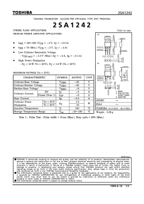 2SA1242 Datasheet PDF Toshiba