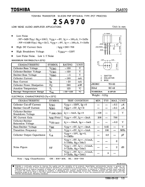 A970 Datasheet PDF Toshiba