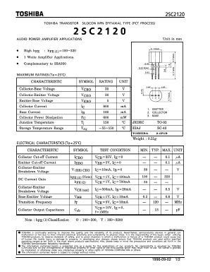C2120 Datasheet PDF Toshiba