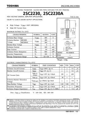 C2230Q Datasheet PDF Toshiba