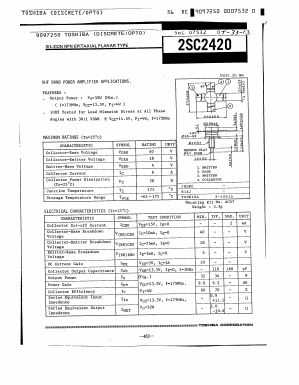 C2420 Datasheet PDF Toshiba