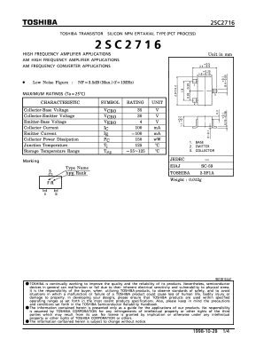 C2716 Datasheet PDF Toshiba