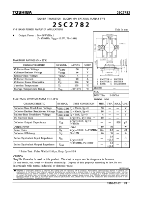 C2782 Datasheet PDF Toshiba
