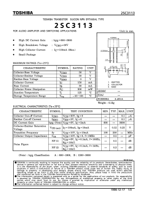 C3113 Datasheet PDF Toshiba