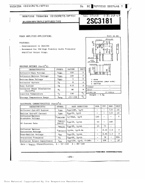 C3181 Datasheet PDF Toshiba