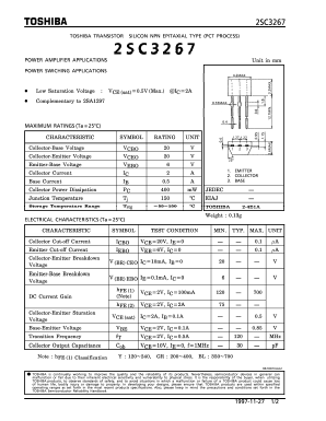 2SC3267 Datasheet PDF Toshiba