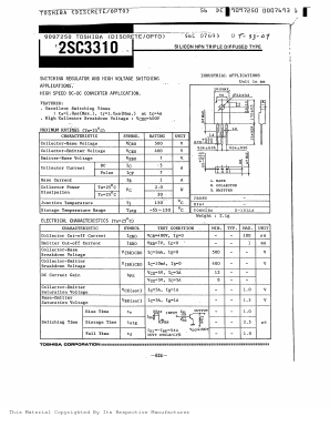 C3310 Datasheet PDF Toshiba