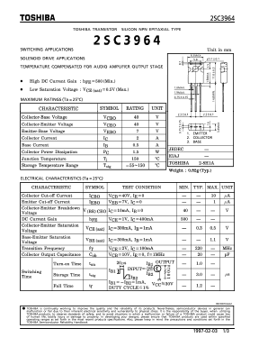 2SC3964 Datasheet PDF Toshiba