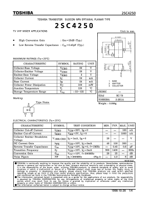 2SC4250 Datasheet PDF Toshiba