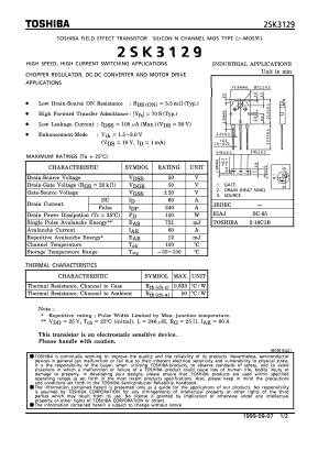 2SK3129 Datasheet PDF Toshiba