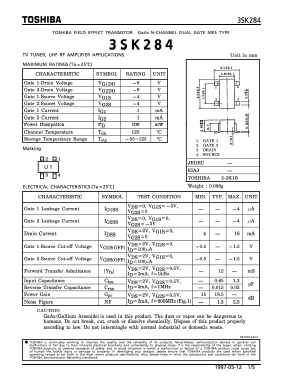 3SK284 Datasheet PDF Toshiba